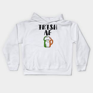 Irish AF Funny St Patrick Kids Hoodie